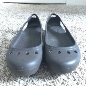 Brown Flat Crocs